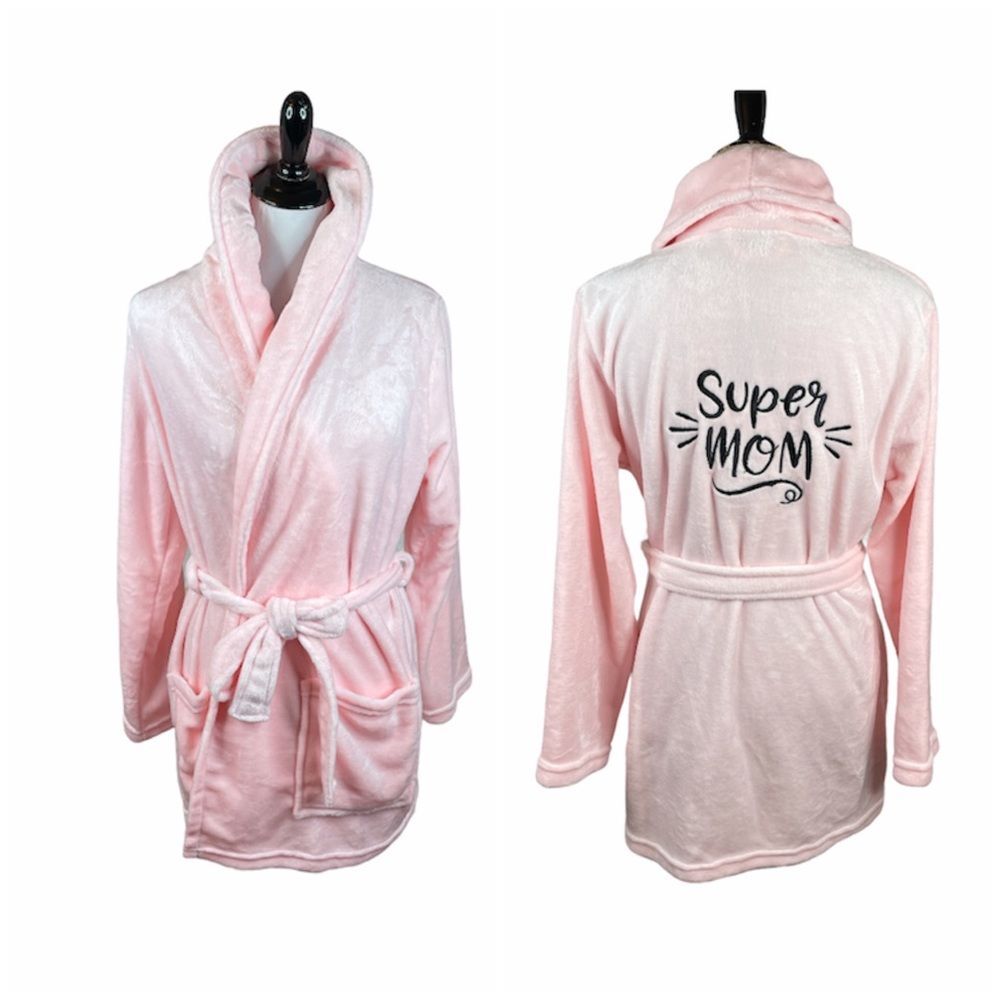 Cynthia Rowley Super Mom Robe, Pink, Medium